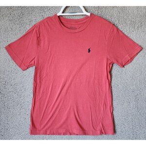 POLO Ralph Lauren Pink With Navy Blue Pony Logo T Shirt Youth Size Medium